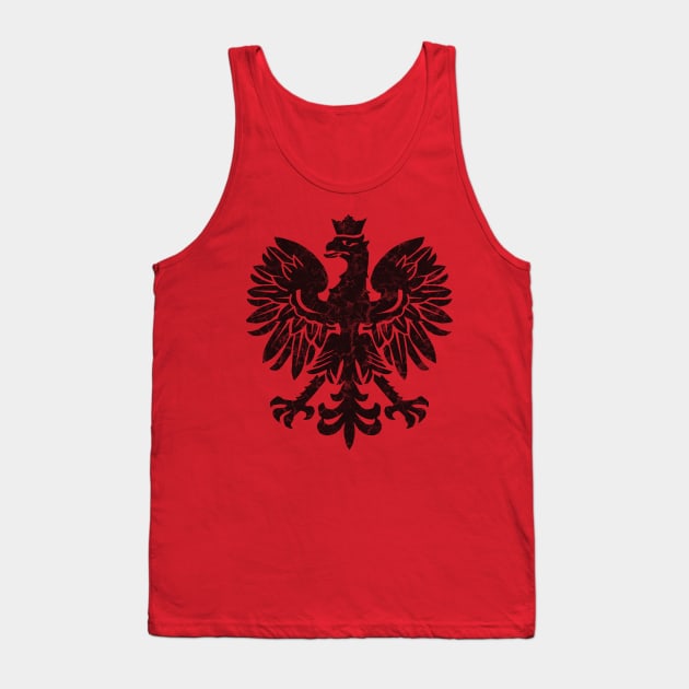 Polish Flag Eagle Black Tank Top by GAz